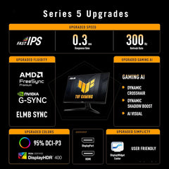 ASUS TUF Gaming Series 5 VG27AQM5A 27" 2K 300Hz 0.3ms Fast IPS Gaming Monitor