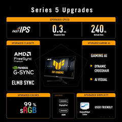 ASUS TUF Gaming Series 5 VG279QM5A 27" Full HD 240Hz 0.3ms Fast IPS Gaming Monitor