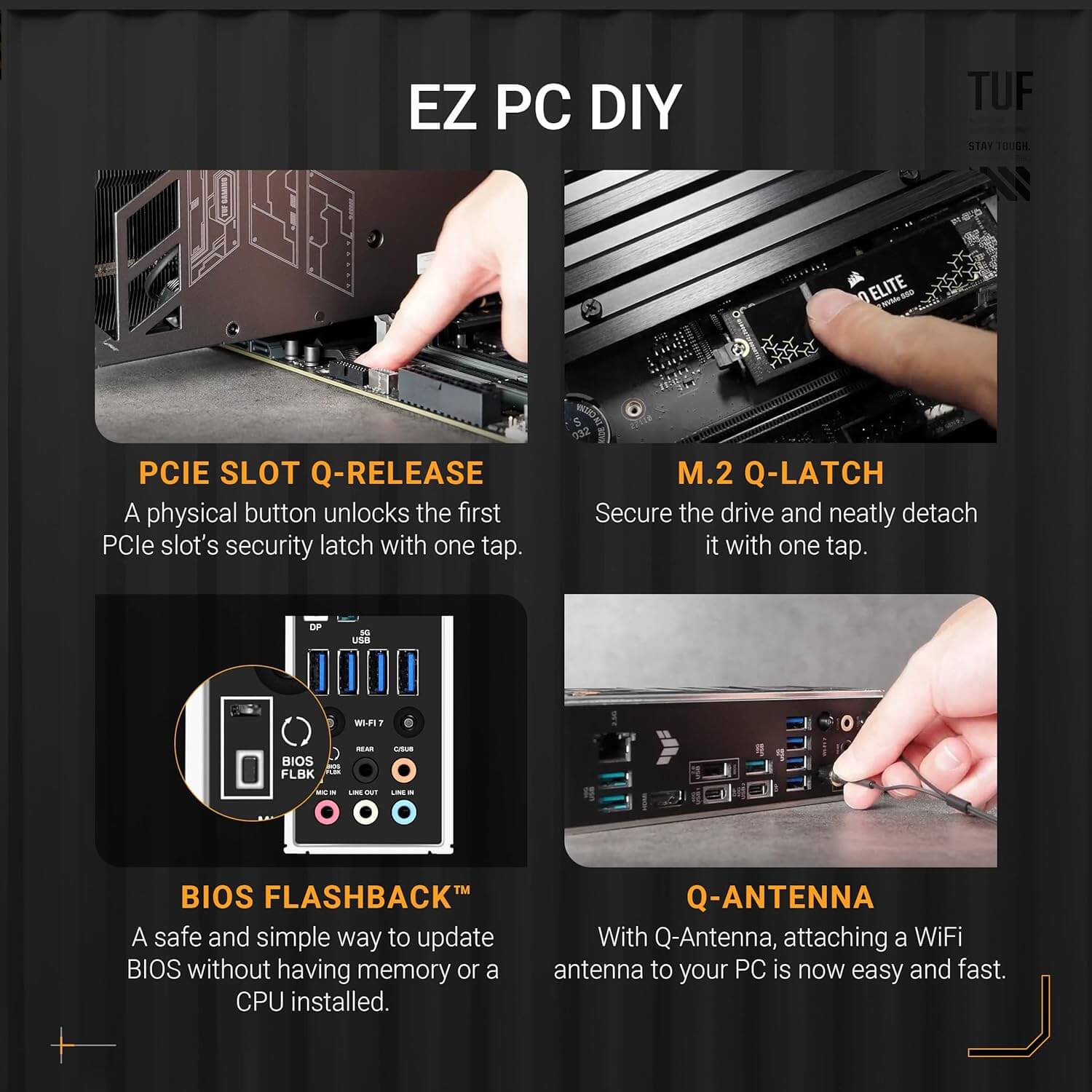 ASUS TUF Gaming X870-PLUS WiFi AMD X870 AM5 ATX Motherboard