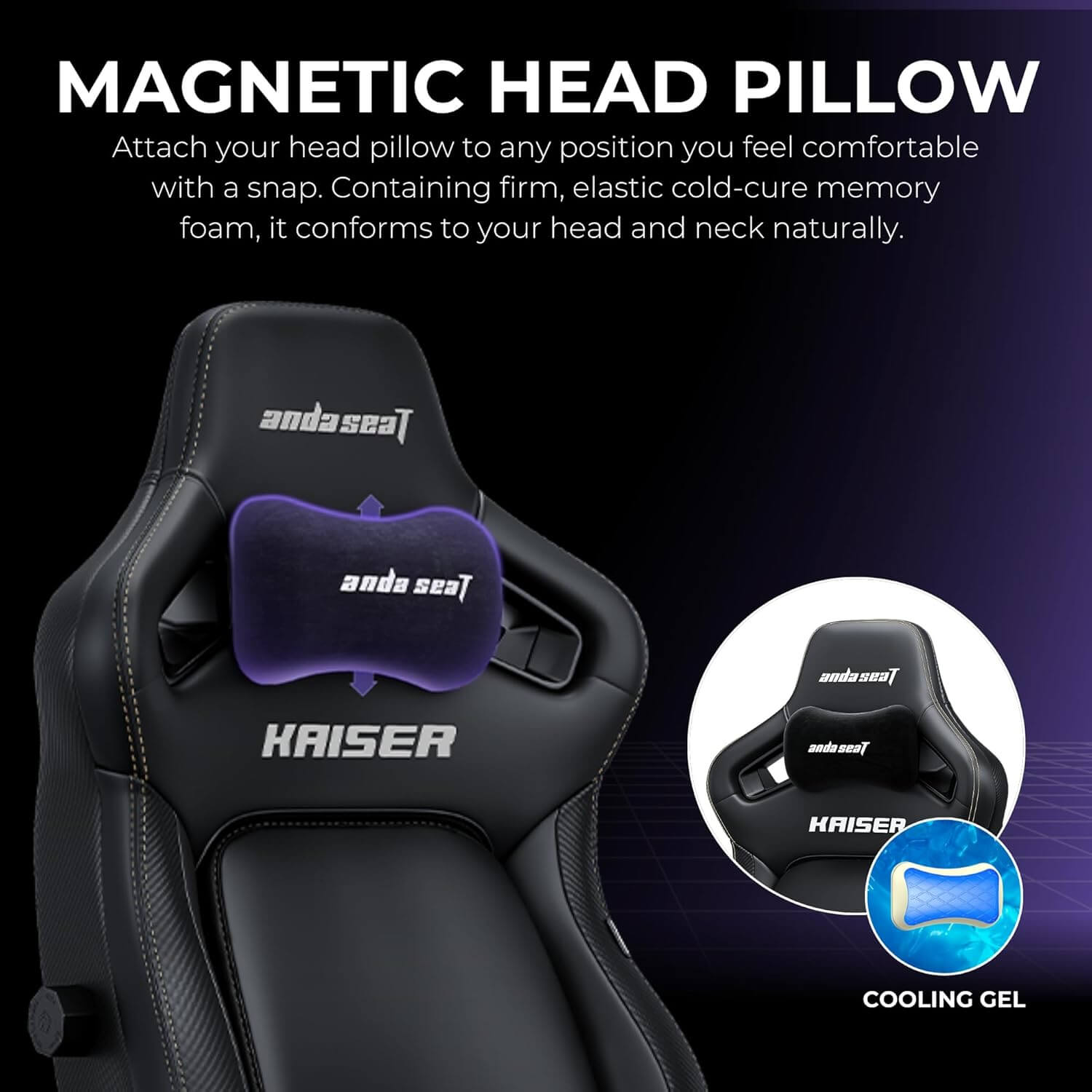 Anda Seat Kaiser 4 XL Series Fabric Premium Ergonomic Gaming Chair - Carbon Black