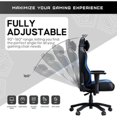 Anda Seat Luna Ergonomic Gaming Chair - Black Blue