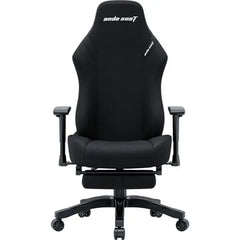 Anda Seat Luna Pro Large Gaming Chair with Footrest - Black Fabric