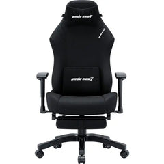 Anda Seat Luna Pro Large Gaming Chair with Footrest - Black Fabric