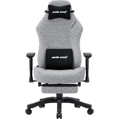 Anda Seat Luna Pro Large Gaming Chair with Footrest - Grey Fabric