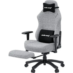Anda Seat Luna Pro Large Gaming Chair with Footrest - Grey Fabric