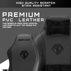Anda Seat Phantom 3 Leather Gaming Chair - Stormy Black - XL Size