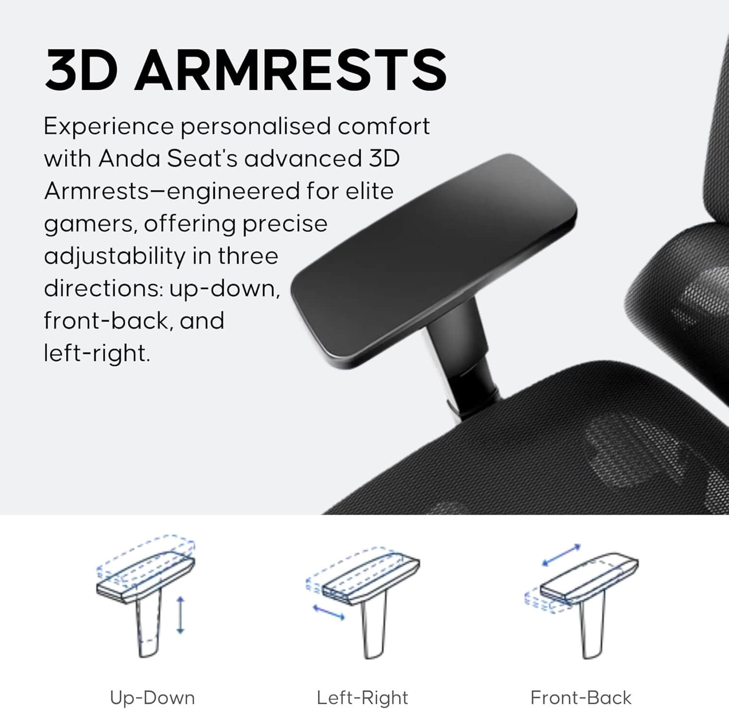 Anda Seat X-Air Mega Mesh Office Gaming Chair - Space Black