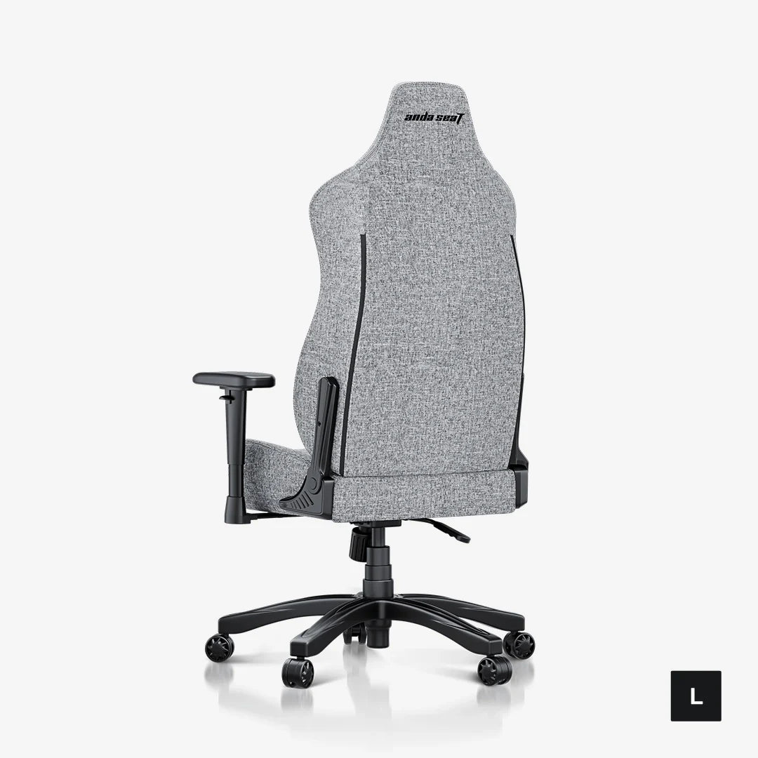 AndaSeat Novis Series Fabric Best Budget Ergonomic Gaming Chair - Ash Grey - Large Size