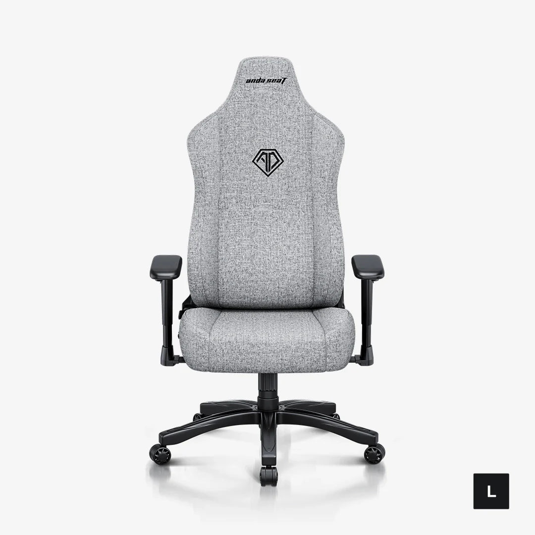 AndaSeat Novis Series Fabric Best Budget Ergonomic Gaming Chair - Ash Grey - Large Size