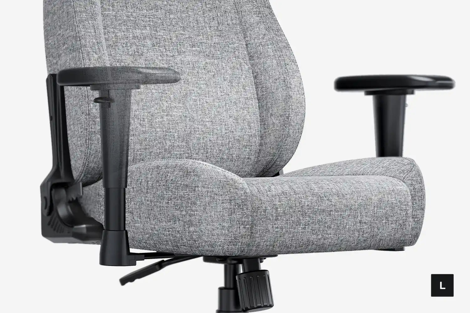AndaSeat Novis Series Fabric Best Budget Ergonomic Gaming Chair - Ash Grey - Large Size