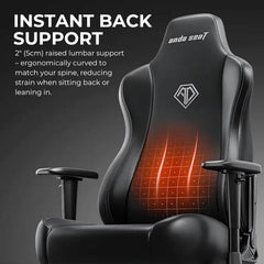 AndaSeat Novis Series Best Budget Ergonomic Gaming Chair - Black - XL Size