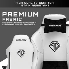 AndaSeat Phantom 3 Series Premium Office Gaming Chair - Cloudy White