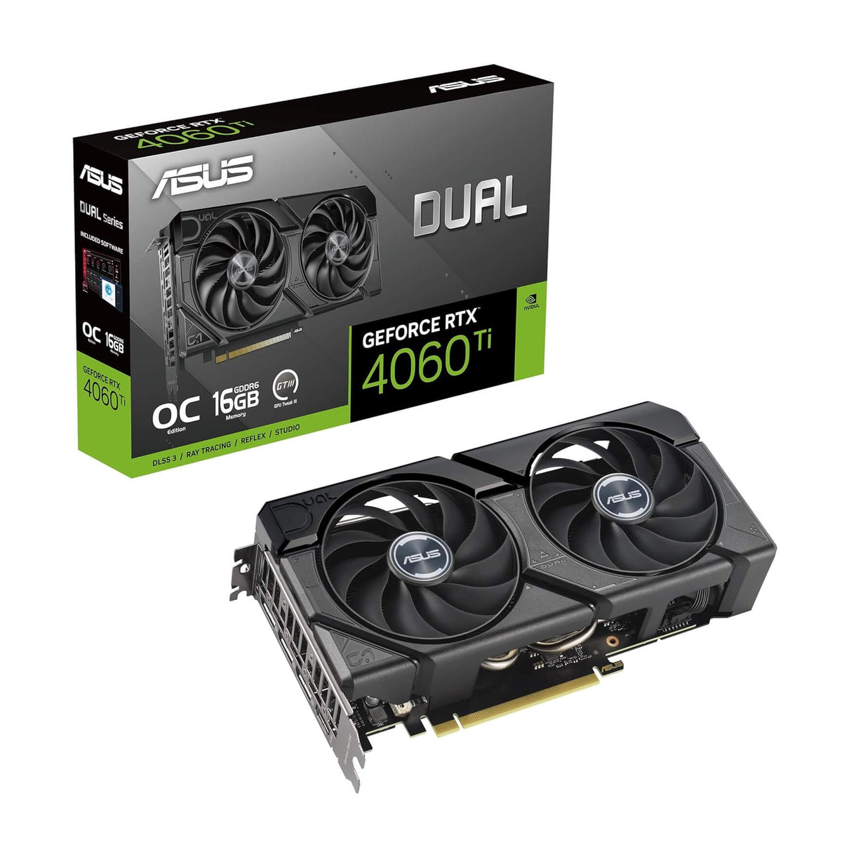 Asus Dual GeForce RTX™ 4060 Ti EVO OC Edition 16GB GDDR6 Gaming Graphics Card