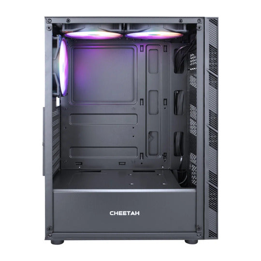 Cheetah Computer Boost Cheetah RGB ATX Mid-Tower Computer Case with 3 RGB Fans Included ...