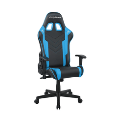 DXRacer Prince Series Gaming Chair with Ergonomic Headrest and Lumbar Support - Black / Blue