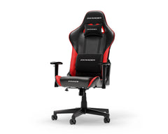 DXRacer Prince Series Gaming Chair with Ergonomic Headrest and Lumbar Support - Black / Red