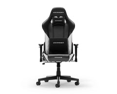 DXRacer Prince Series Gaming Chair with Ergonomic Headrest and Lumbar Support - Black / White