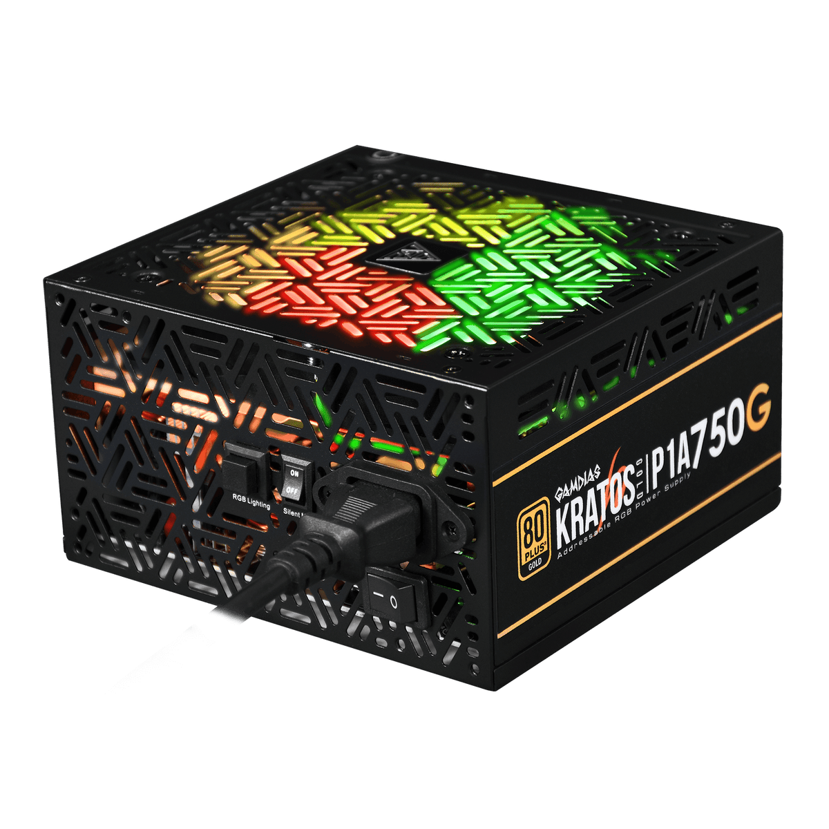 Gamdias Kratos P1A-750G 750W 80+Gold RGB Power Supply
