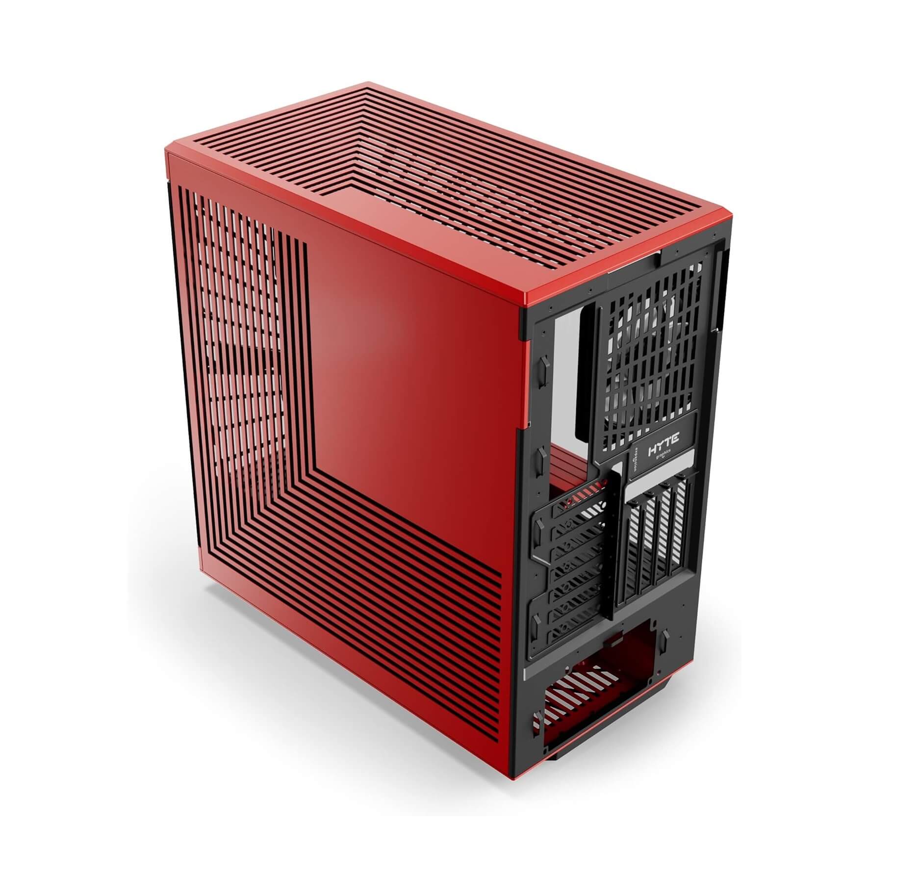 HYTE Y40 S - Tier Aesthetic ATX Mid-Tower Computer Gaming Case with PCIE 4.0 Riser Cable Included - Black Red