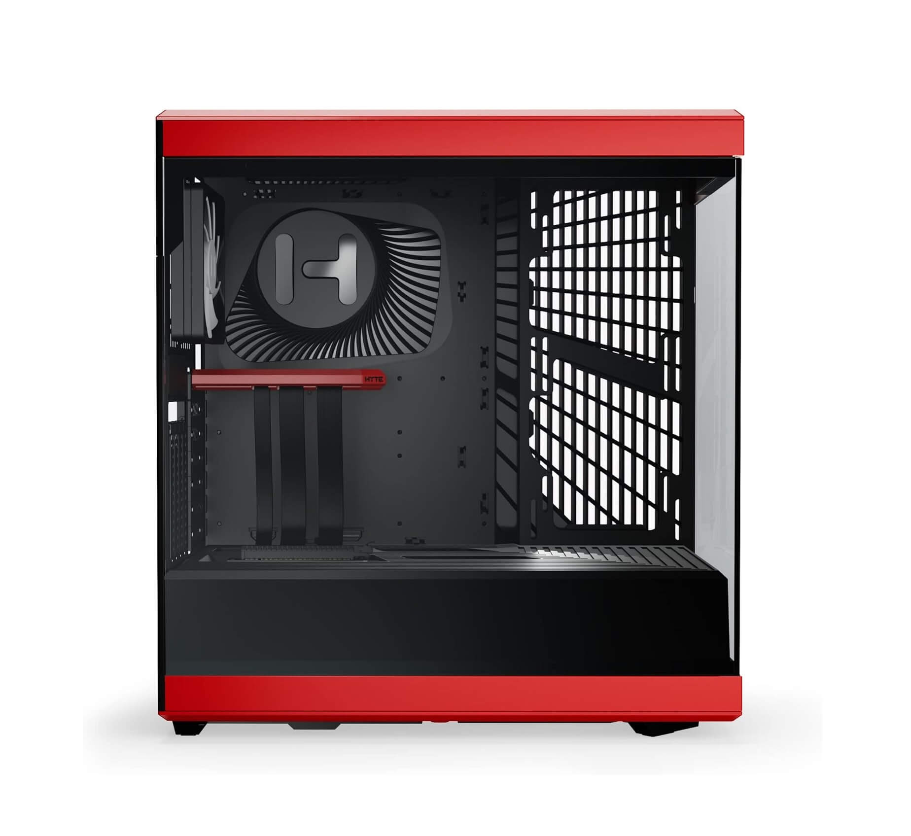 HYTE Y40 S - Tier Aesthetic ATX Mid-Tower Computer Gaming Case with PCIE 4.0 Riser Cable Included - Black Red
