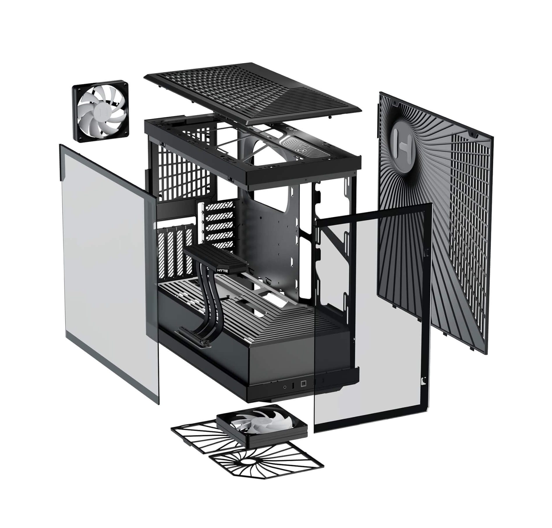 HYTE Y40 S - Tier Aesthetic ATX Mid-Tower Computer Gaming Case with PCIE 4.0 Riser Cable Included - Black
