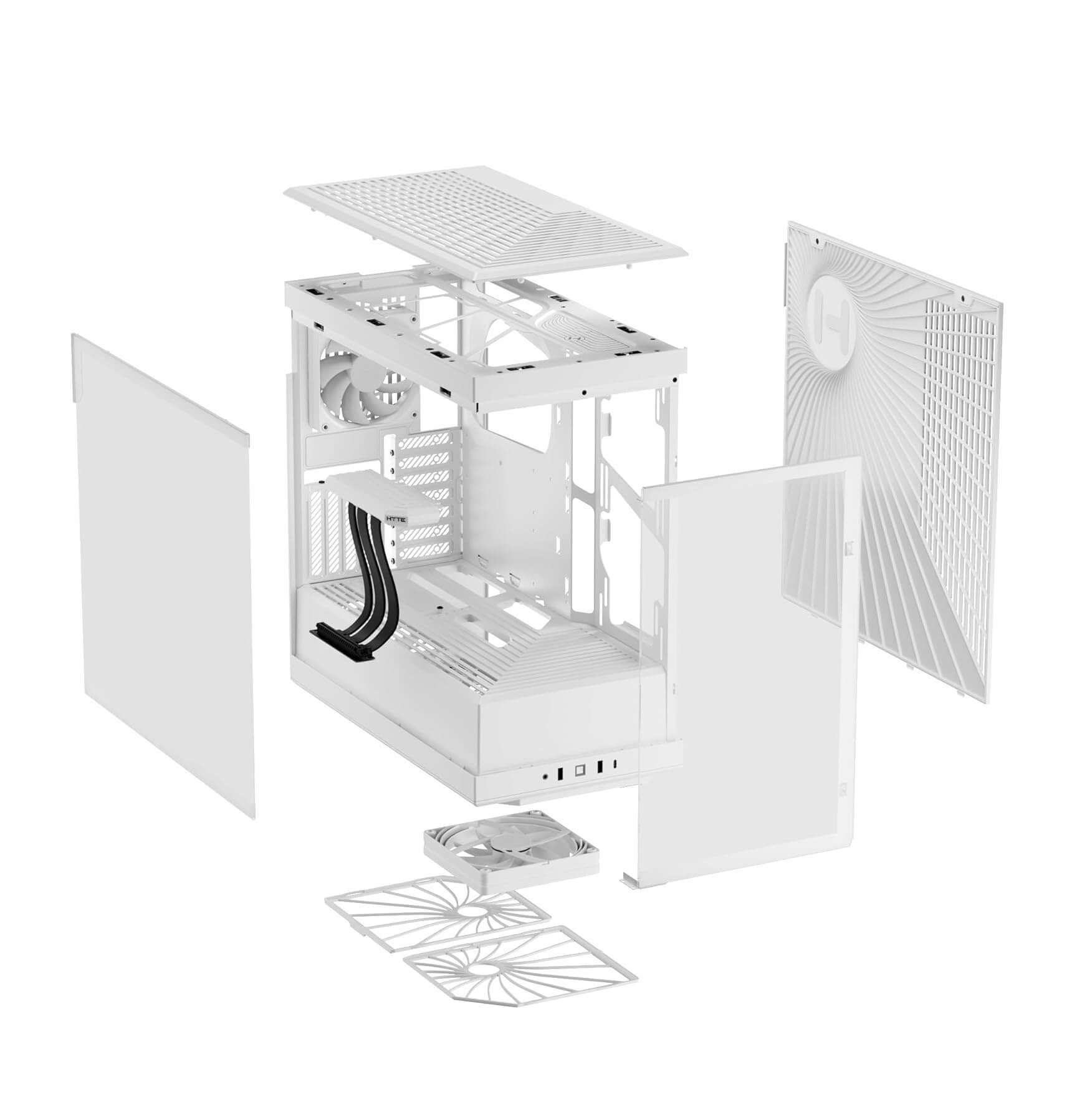 HYTE Y40 S - Tier Aesthetic ATX Mid-Tower Computer Gaming Case with PCIE 4.0 Riser Cable Included - White