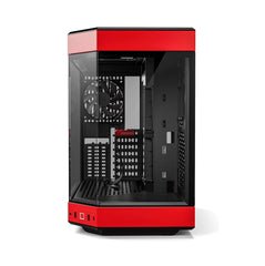 HYTE Y60 Dual Chamber ATX Mid-Tower Computer Case with PCIE 4.0 Riser Cable Included - Black Red