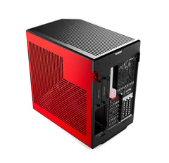 HYTE Y60 Dual Chamber ATX Mid-Tower Computer Case with PCIE 4.0 Riser Cable Included - Black Red
