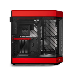 HYTE Y60 Dual Chamber ATX Mid-Tower Computer Case with PCIE 4.0 Riser Cable Included - Black Red