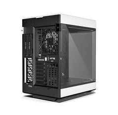 HYTE Y60 Dual Chamber ATX Mid-Tower Computer Case with PCIE 4.0 Riser Cable Included - Black White