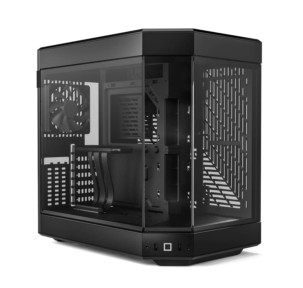 HYTE Y60 Dual Chamber ATX Mid-Tower Computer Case with PCIE 4.0 Riser Cable Included - Black