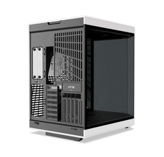 HYTE Y70 Dual Chamber Mid-Tower ATX Computer Case with PCIE 4.0 Riser Cable Included - Black White