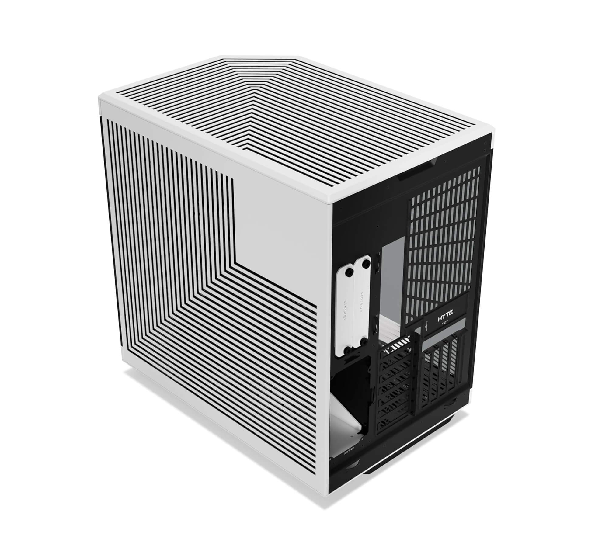 HYTE Y70 Dual Chamber Mid-Tower ATX Computer Case with PCIE 4.0 Riser Cable Included - Black White