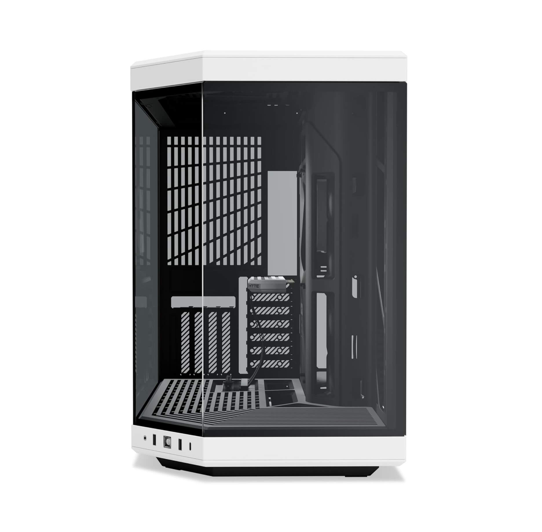 HYTE Y70 Dual Chamber Mid-Tower ATX Computer Case with PCIE 4.0 Riser Cable Included - Black White