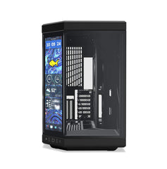HYTE Y70 Touch Infinite Dual Chamber ATX Mid Tower Computer Case with Integrated 2.5K LCD Touchscreen - Black