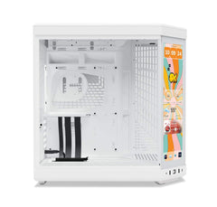 HYTE Y70 Touch Infinite Dual Chamber ATX Mid Tower Computer Case with Integrated 2.5K LCD Touchscreen - White