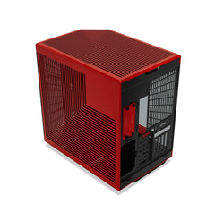 HYTE Y70 Touch Infinite Dual Chamber ATX Mid Tower Computer Case with Integrated 2.5K LCD Touchscreen - Black Red