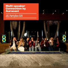 JBL PartyBox 520 Portable Battery-Powered Party Speaker with AI Sound Boost