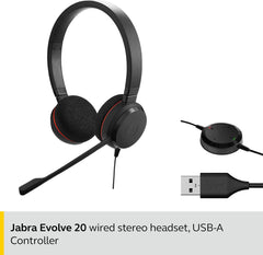 Jabra Evolve 20 Stereo Wired Headphones