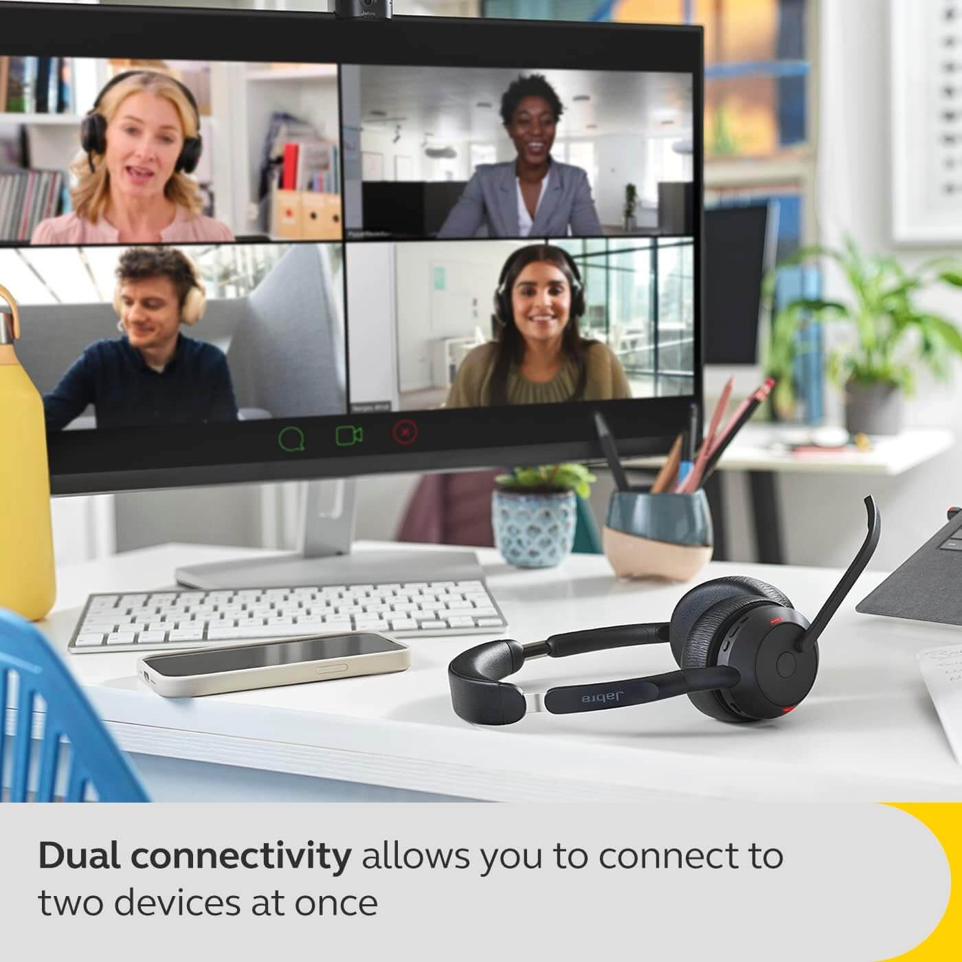 Jabra Evolve2 55 Noise-Cancelling Stereo Wireless Headset
