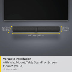 Jabra PanaCast 50 Panoramic 4K Video Bar - Conference Camera for Small & Medium Rooms with 180 Degree Field of View