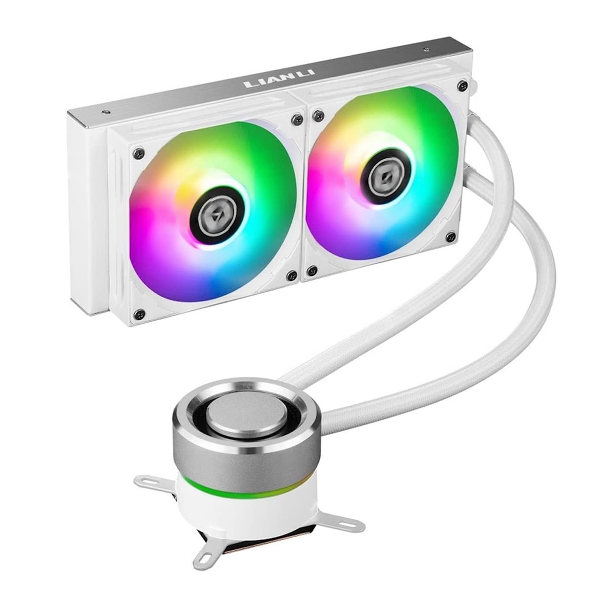 Lian Li Galahad 240 240mm RGB AIO CPU Liquid Cooler - White