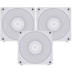 Lian Li UNI Fan P28 120mm Daisy-Chain PWM Case Fan - Triple Fan Pack - White