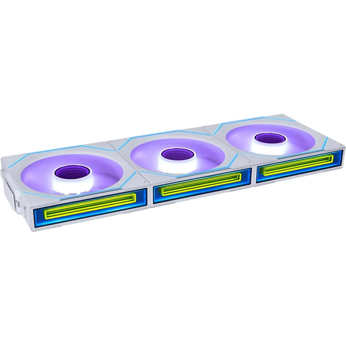 Lian Li UNI Fan SL-Infinity Wireless 120mm ARGB Reverse Blade Case Fan with Controller - Triple Fan Pack - White