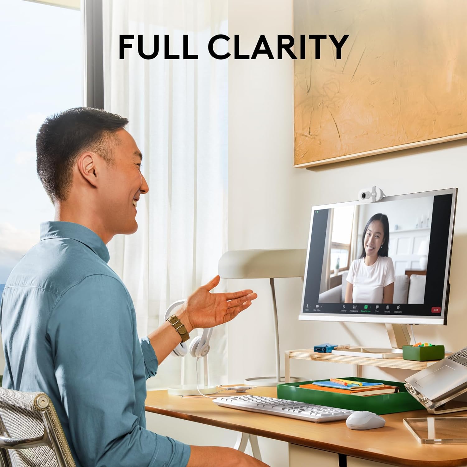 Logitech Brio 100 Full HD Webcam for Meetings and Streaming