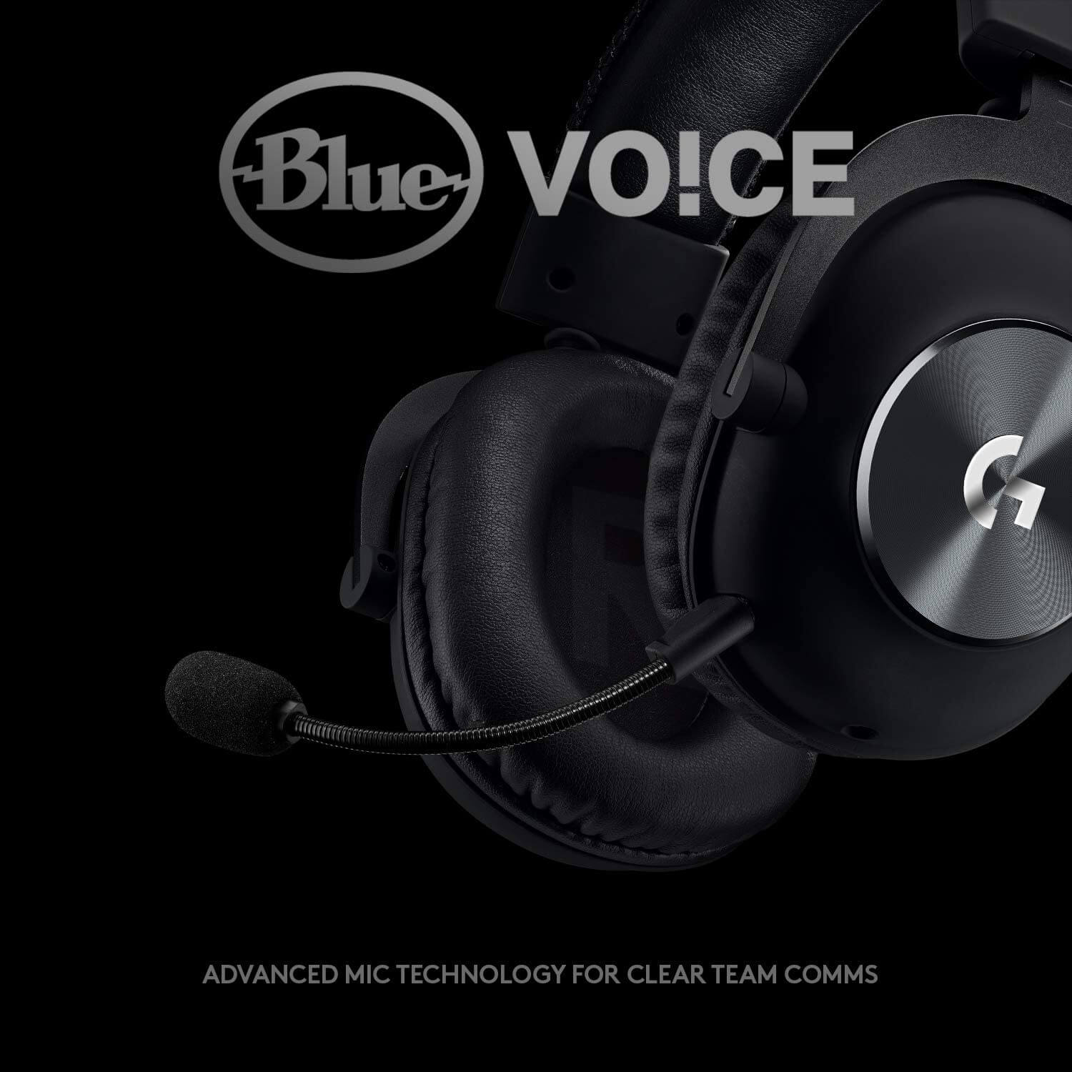 Logitech G Pro X Wired Gaming Headset Blue VO!CE Detachable Boom Mic