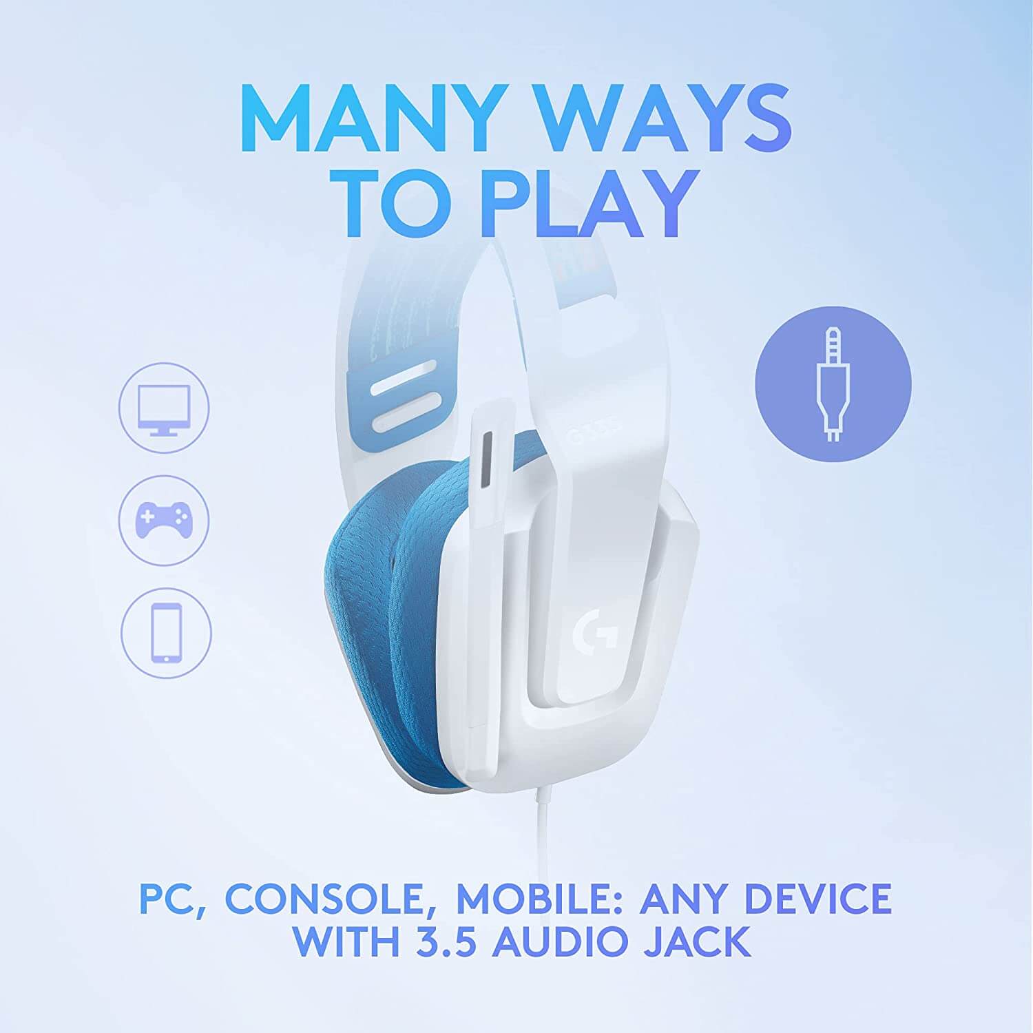 Logitech G335 Wired Gaming Headset with Flip to Mute Microphone