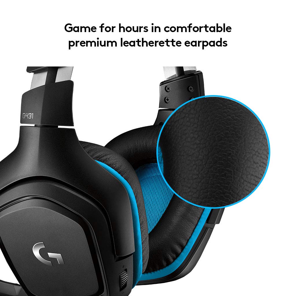 Logitech G431 with 7.1 Surround Sound Wired Over Ear Headphones