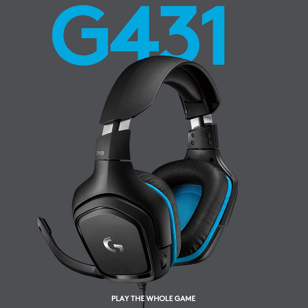 Logitech G431 with 7.1 Surround Sound Wired Over Ear Headphones