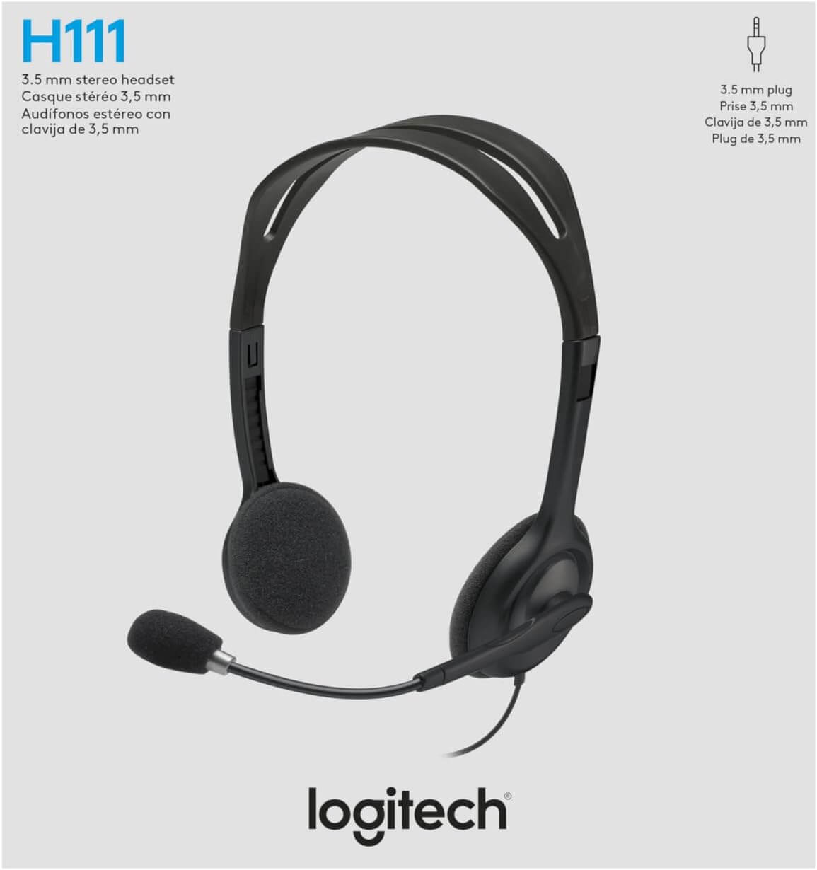 Logitech H111 Stereo 3.5mm Multi-Device Wired Headset